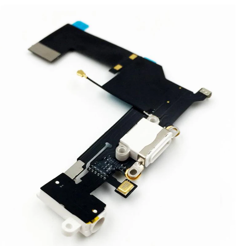 Стандартный размер usb зарядная док-станция разъем для наушников гибкий кабель Запчасти для iPhone 5c SE 6s 8 8plus X