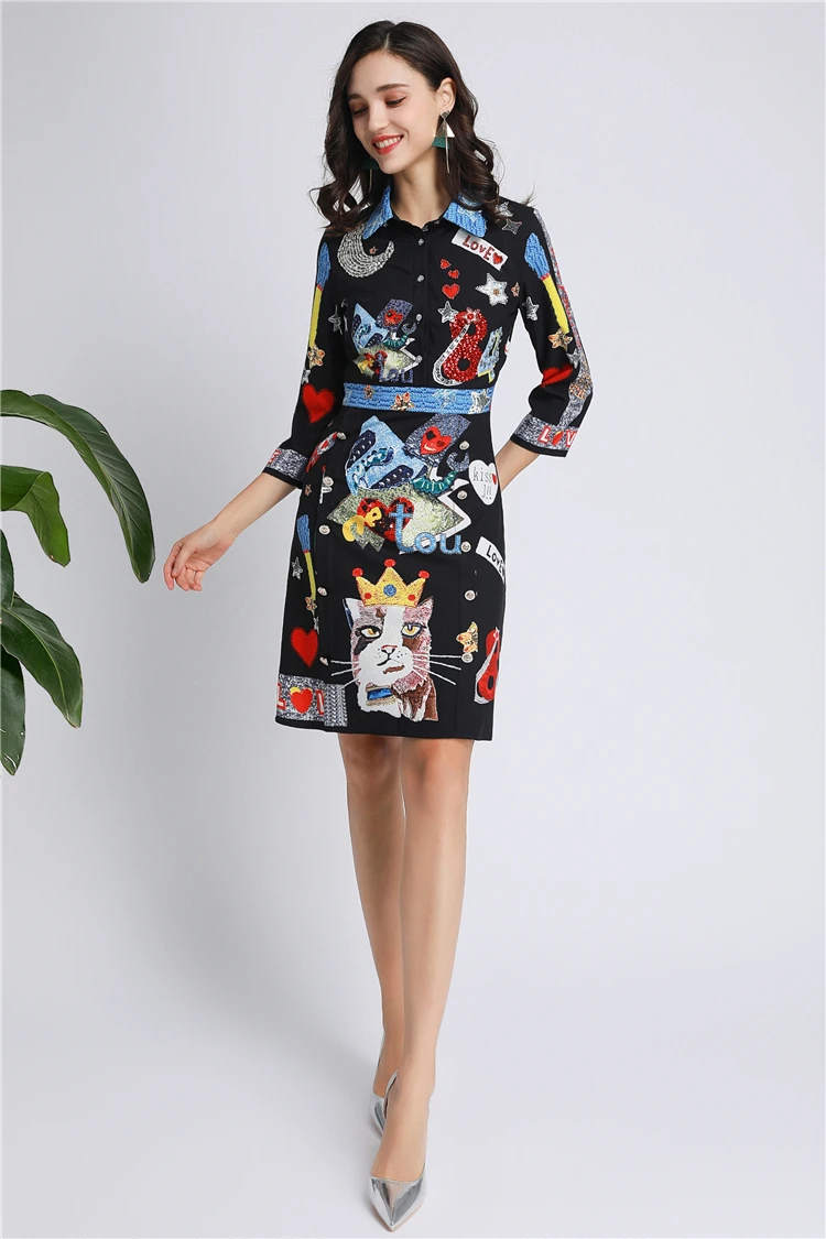 Truevoker, европейский стиль, подиум, Vestidos, женские уличные, цветные, с рисунком, с бисером, со стразами, Роскошные вечерние платья