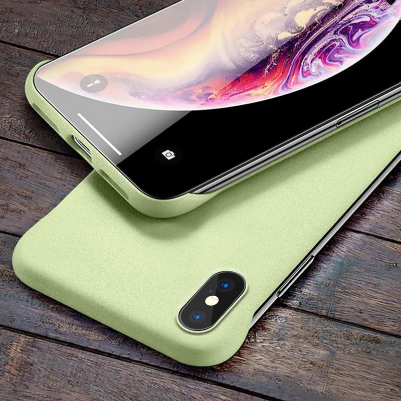 Matte Green Ультра тонкие роскошные безрамочные Чехлы для samsung Galaxy S9 S10 Plus Note 10 9 S9 S10 Plus, жесткие Матовые чехлы без рамки, бампер - Цвет: Matte Green