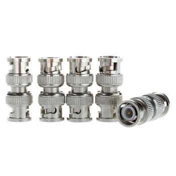 

5x BNC Male to Male Coaxial Coupler Straight Adapter Connector M/M