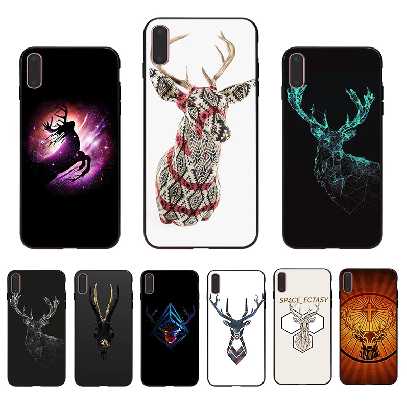 Antler Art Pattern Phone Case For Iphone X 11 XS 11Pro Max XR 5 6 7 8 6S Plus 5S SE2020 TPU Cool Design Painted Cover Capa | Мобильные