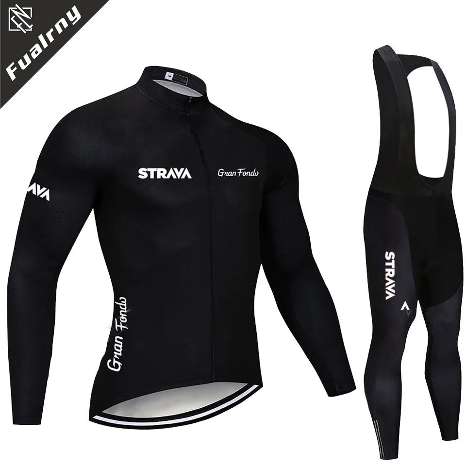 2020 профессиональная команда STRAVA комплект из Джерси с длинным рукавом и брюк