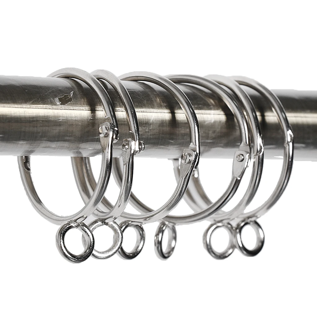 12pcs Inner Dia.38mm/1.50inch Roman Style Curtain Pole Ring with Opening Design