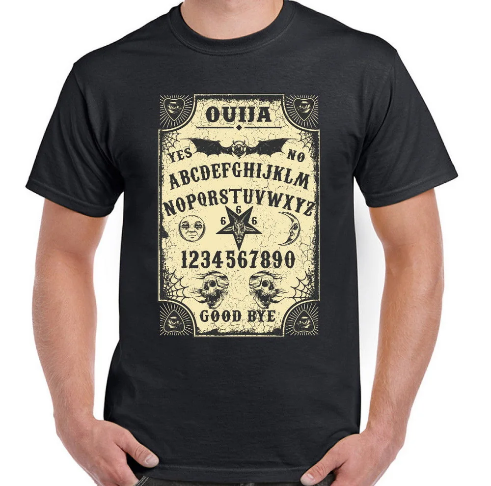 

OUIJA BOARD Tops Tee T Shirt Halloween Mens Witchcraft Spirit Ghosts Paranormal Funny loose Plus Size T-Shirt