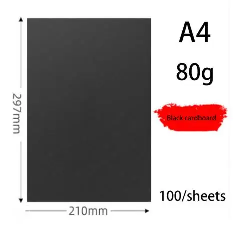 Papier noir vierge Graffiti bricolage papier fait à la main A4 80g 180g 230g papier artisanal carton blanc dessin à la main croquis papier