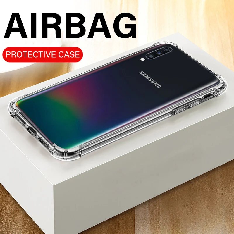 Ультратонкий прозрачный силиконовый чехол для телефона Samsung A10 A20 A30 A40 A50 A70 S20 S10 S9