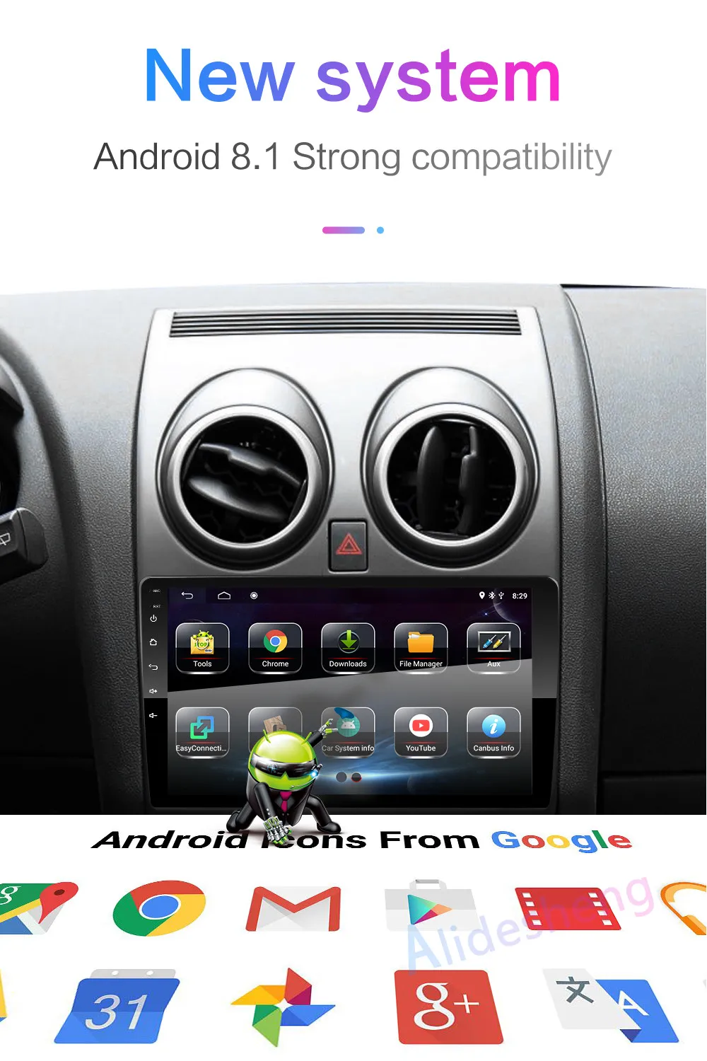 4G Android 8,1 автомобильный мультимедийный плеер для Nissan Qashqai J10 2006 2007 2008 2009 2010 2011 2012 2013 gps навигации 2din автомобильный DVD