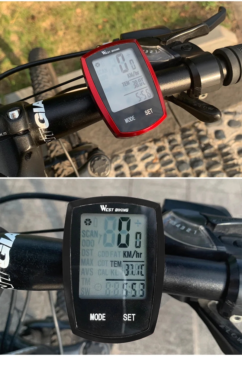 Compteur Vélo étanche Icocopro Avec écran LCD 2,2 Pouces, Sans Fil, Rétroéclairage