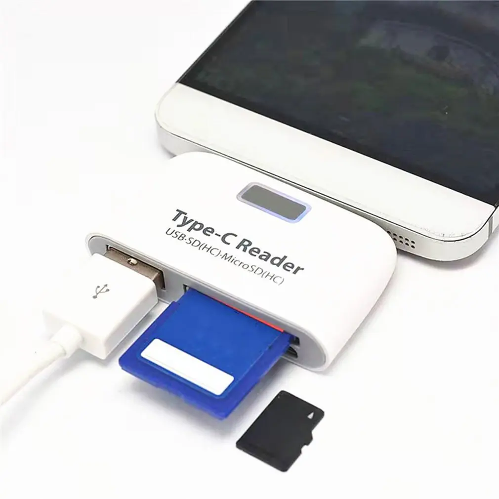 Многофункциональный адаптер для карт памяти USB 3,1 type C USB-C TF OTG кард-ридер для MAC-book Phone Tablet Card Reader