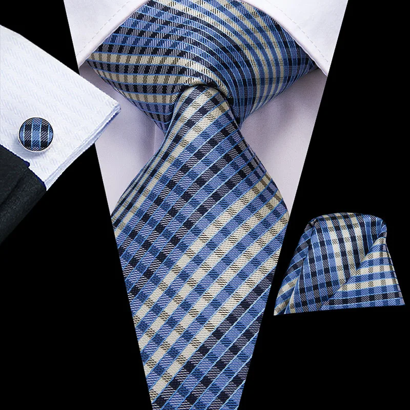 Hi-Tie шелк 20 видов стилей галстуки для мужчин носовой платок Новинка Запонки набор мужской галстук формальный красный галстук для свадьбы бизнес галстук - Цвет: C-3213
