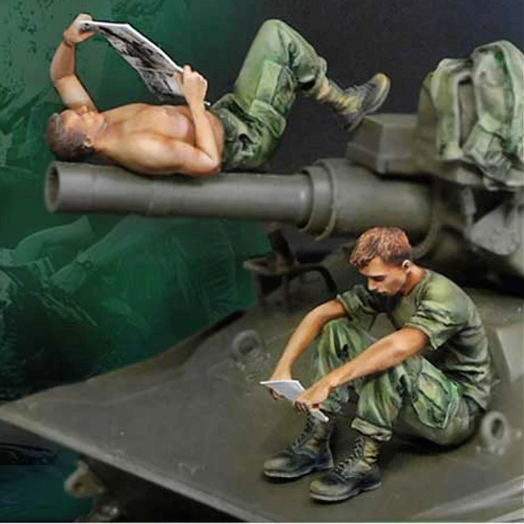 

1/35 Body & Soul, US Tank Crew, Resin Model Soldier GK, WWII military themes, Unassembled and unpainted kit