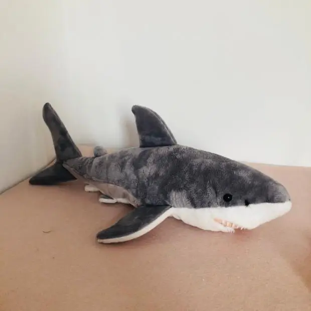 Милая мягкая имитация челюсти акулы большая белая плюшевая игрушечная Акула океан животные Дети Мальчики Девочки подарок на день рождения PP Хлопок