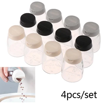 

4pcs/set Thicken Seasoning Bottle Clear Glass Seasoning Shaker Spice Bottle For Salt Pepper Sugar Kitchen Outdoor BBQ Tools