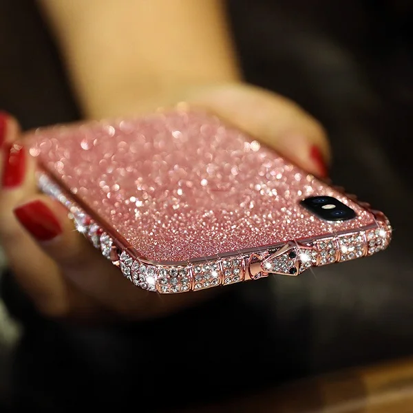 Роскошная блестящая передняя + задняя пленка для iphone XR X XS max 8 7 6 6s plus шикарная