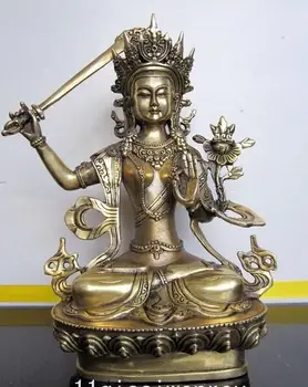 

Collectibles Tibetan Buddhist MANJUSHRI buddha statue