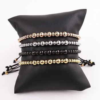 High Quality New Fashion Jewelry Stainless Steel Beads Friendship Macrame Bracelet Women Men