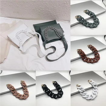 

1Pc 30Cm/41Cm Bag Belt Detachable Replacement Shoulder Bag Strap Acrylic Resin Summer New Fashion Pink Color Bag Chain Hot Sale