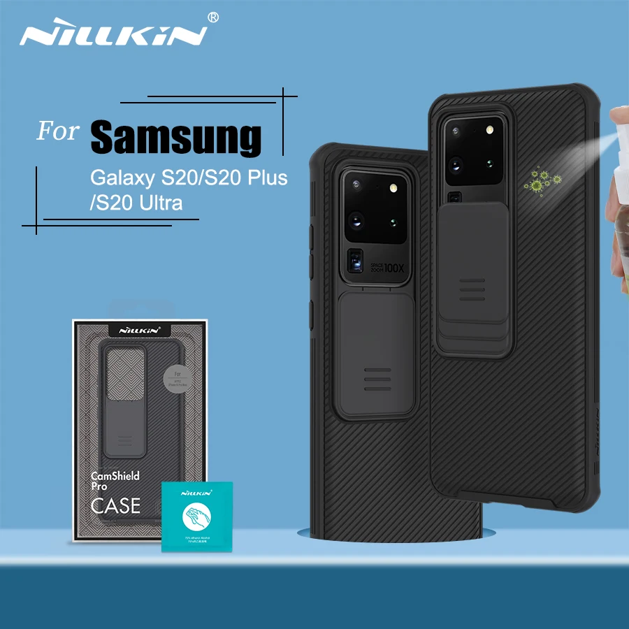 For Samsung Galaxy S20 Case NILLKIN CamShield Case Slide Camera Protect Privacy Clean Back Cover for Samsung S20 Plus S20 Ultra