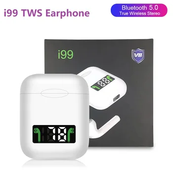 

i99 TWS Wireless Earphones Bluetooth earphone With Led Display Headset Music Earbud Support Wireless Charging With Mic