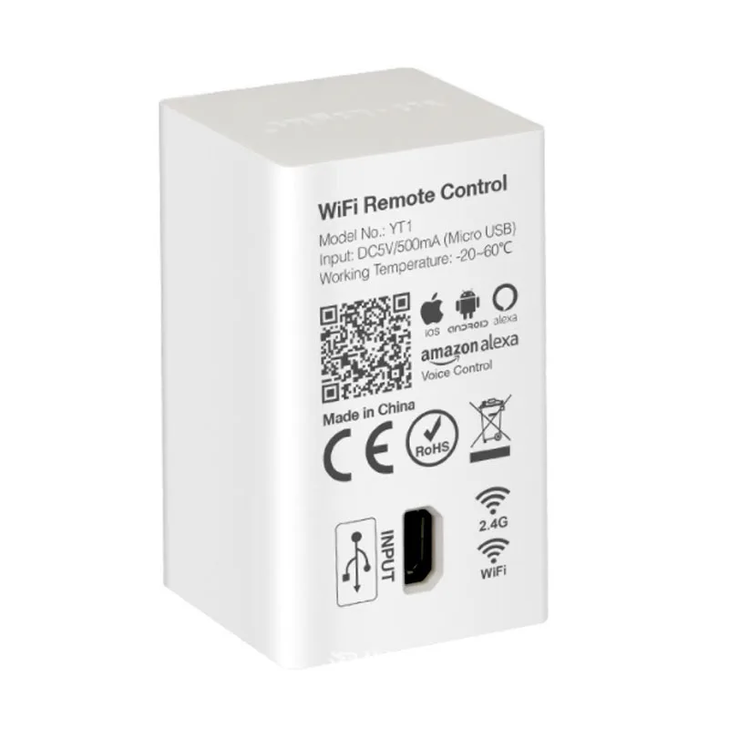 

Miboxer YT1 WiFi Remote compatible with 2.4GHz RF Series Product Smartphone App WiFi Wireless Control DC5V/500mA(Micro USB)