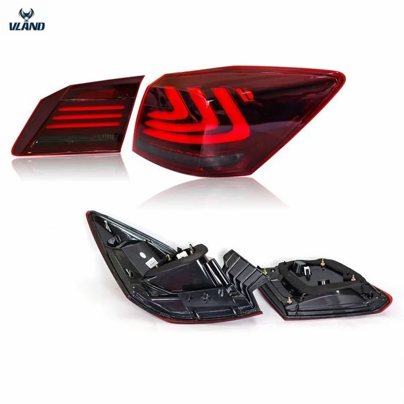 

VLAND Factory for Car light assembly for Accord LED Taillight 2013-2015 LED Tail lamp with DRL+Reverse+Brake+Moving signal