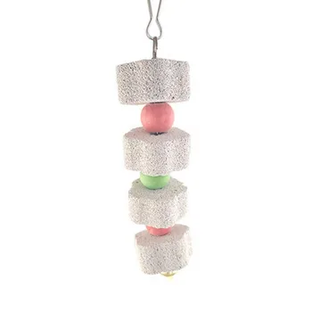 

Birds Parrot Grinding Stone Chewing Toy Mouth Molars Stone Toys Hanging String Parrot Cage Parakeet Cockatiel Toy Mineral