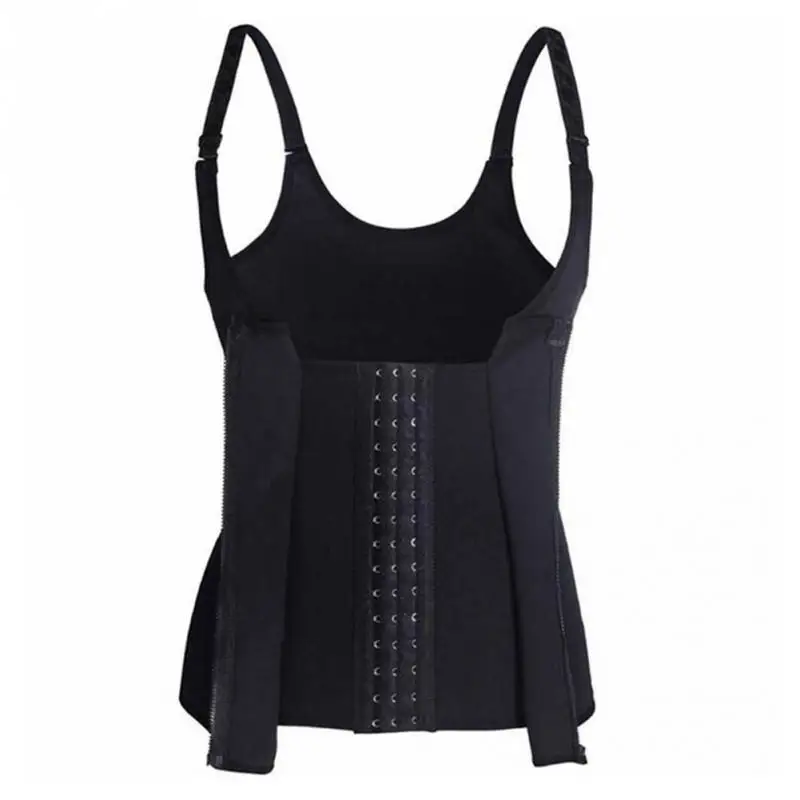 Неопрен Для женщин моделирующий корсет утягивающий корсет ultra Sweat молния утягивающий жилет регулируется ремни для похудения топы крюк пояс