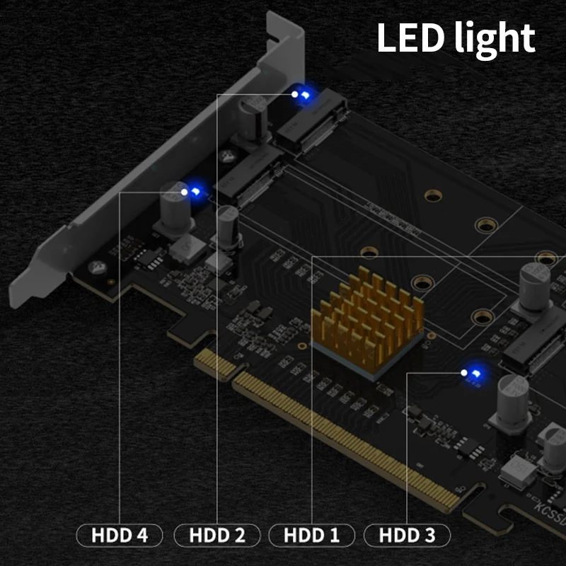  4 in 1 Karten Adapter M.2 Raid Controller/SSD/Karte Pci-E/Pcie M.2 SSD Pcie X16 für m.2 Nvme Unters
