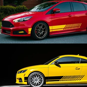 

2 Pcs Racing Sports Vinyl Car Auto Long Side Vinyl Decals Stylish Car DIY Design Stickers Car Customization Accessories