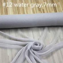 Шелковой ткани жоржет разных невероятно красивых цветов, цвет: вода-серый, ширина: 116 см, Толщина: 7 мм, Длина: 450 см,# tongbu