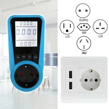 Es/BR/US/EU/Reino Unido enchufe automático Kwh interruptor de potencia Digital vatímetro Analizador de potencia electrónica de potencia medidor de energía