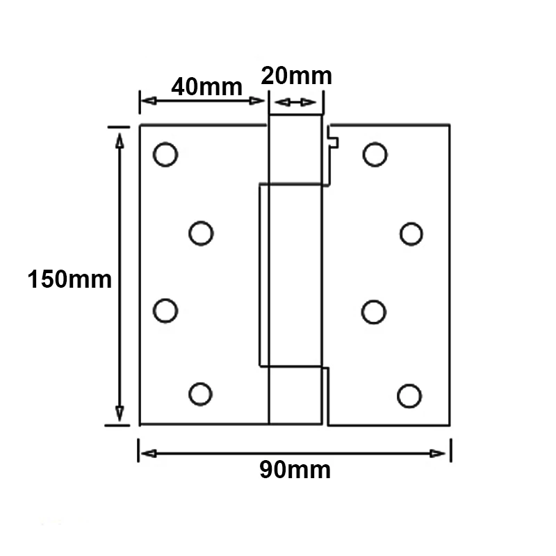 6 Inch Stainless Steel Automatic closing Single Action Silver Spring Door Hinges Adjustable tension Pack of 2