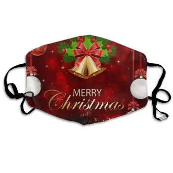 

Mouth Mask For Daily Dress Up, Merry Christtmas Anti-dust Mouth-Muffle, Washable Reusable Holiday Half Face Masks For Mens And