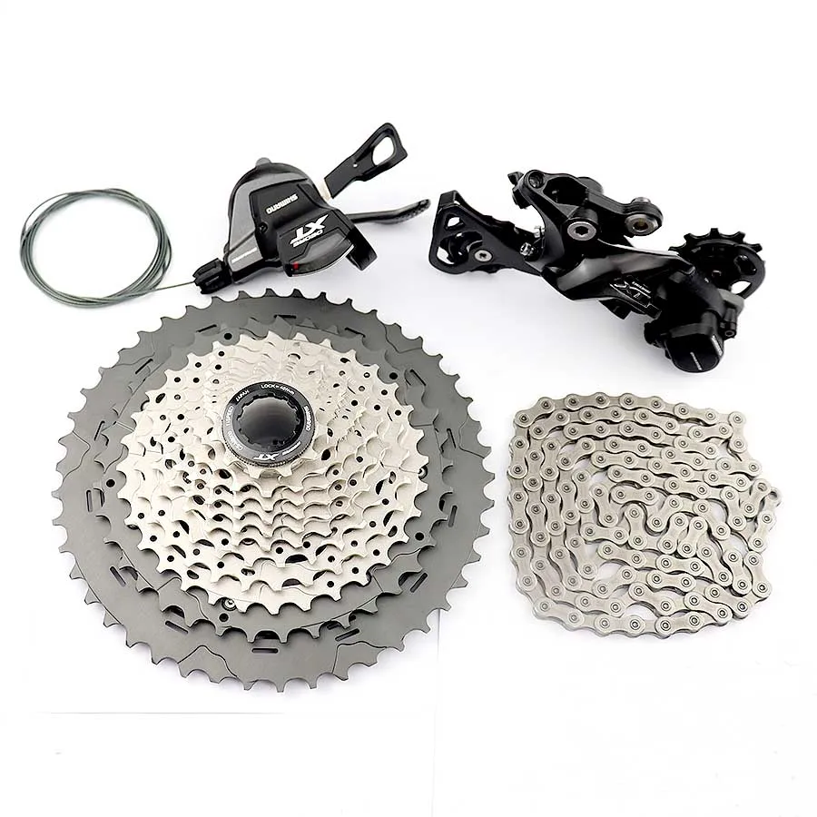Shimano DEORE XT M8000 набор групп, 11 скоростей, горный велосипед MTB, набор групп 40T 42T 46T рычаг переключения передач и задний переключатель и кассета и цепь - Цвет: 46T