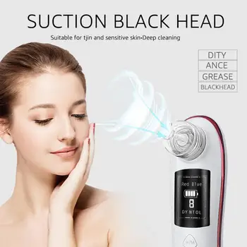 

Electric Red And Blue Light Blackhead Suction Frequency Photon Rejuvenation Wrinkle Blackheads Acne Remover Skin Care