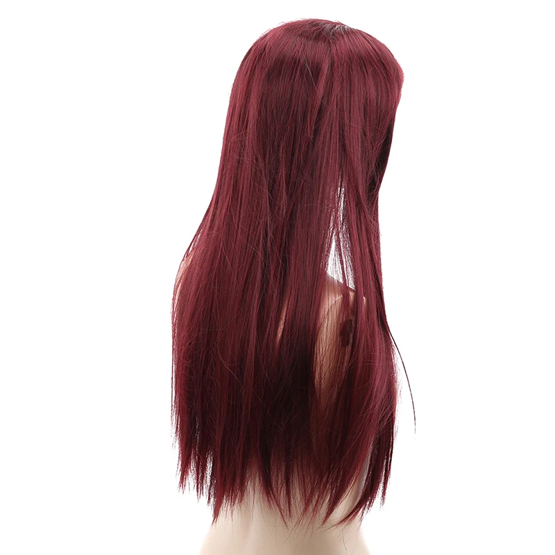 Длинные Омбре коричневый блонд парики с челкой косплей синтетические для женщин розовый серый натуральные вечерние накладные волосы парики модные волосы