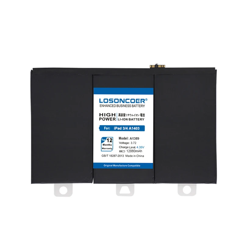 LOSONCOER A1389 12080 мА/ч, Батарея для iPad 3 4 iPad3 iPad 4 A1403 A1416 A1430 A1433 A1459 A1460 A1389 Серия ноутбуков, на
