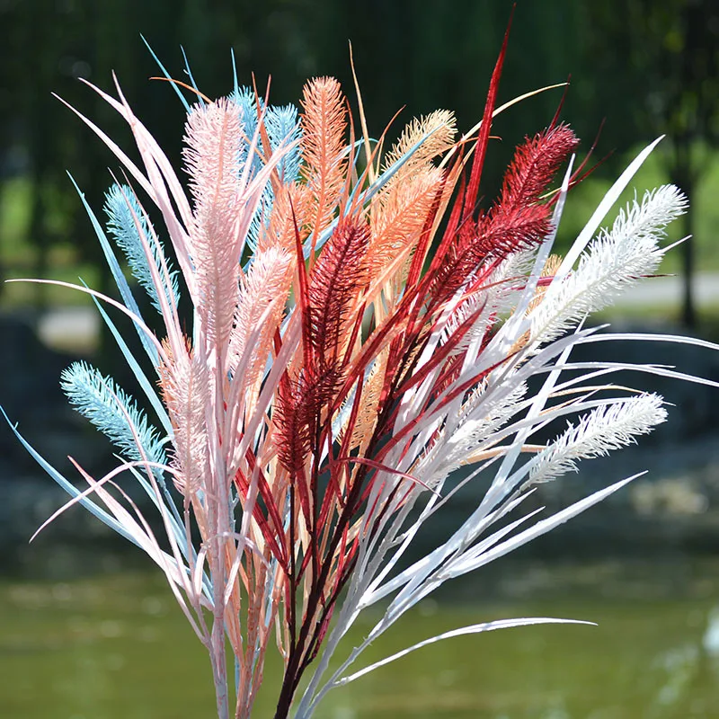 Wedding Car Decoration Artificial Flowers Reed Floristics Leaves For Garden Photo Studio Background Decor | Дом и сад