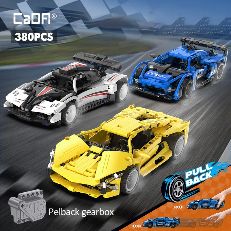 Cada Classic Pull Back Super Sports Car Compatible Building Blocks