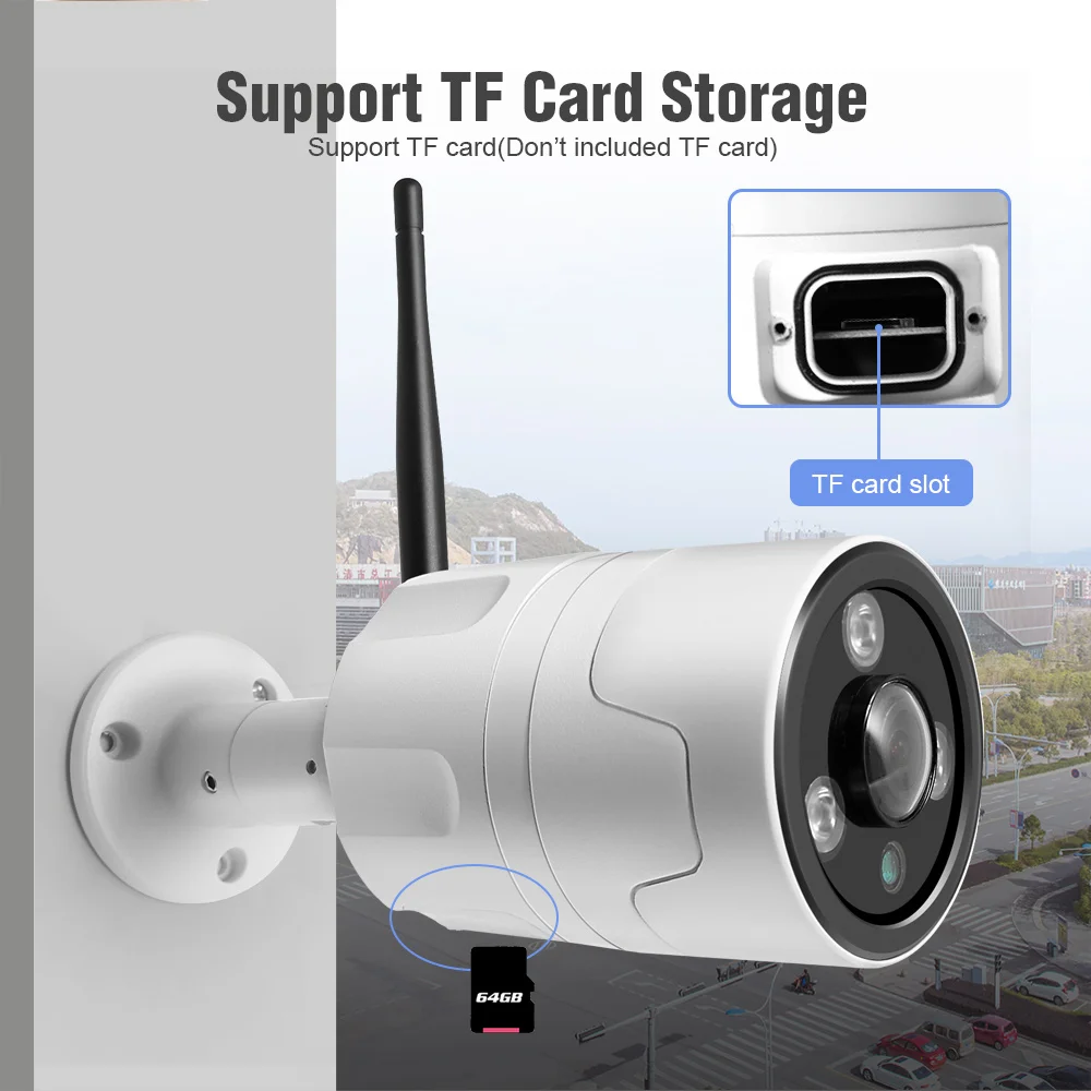  Outdoor WIFI IP Camera ONVIF 1080P Fisheye Lens 180 Degrees View Security Bullet Day/Night View Hom - 32882187122