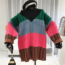 ^#Cheap Indie Folk Letter V-Neck Long Fashion Pullover Womens New Arrival Sweaters Oversize Women Tops Winter 2019 New Year's Sweater ^#Cheap Indie Folk Letter V-Neck Long Fashion Pullover Womens New Arrival Sweaters Oversize Women Tops Winter 2019 New Year's Sweater