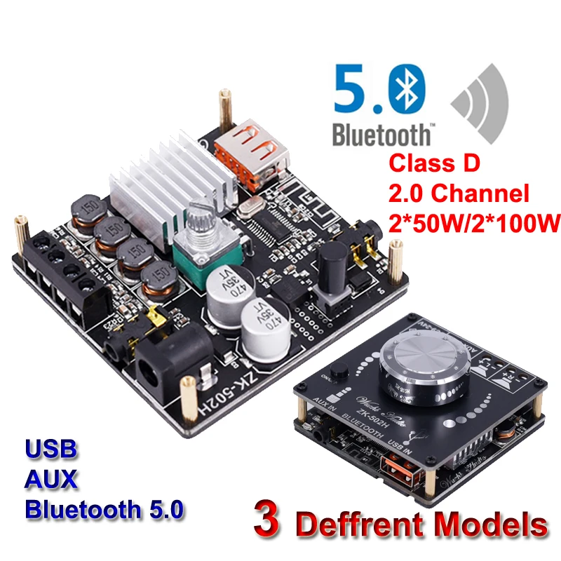 Bluetooth 5 0 2*50 Вт/100 Вт TPA3116D2 цифровой усилитель мощности стерео HiFi аудио Класс D