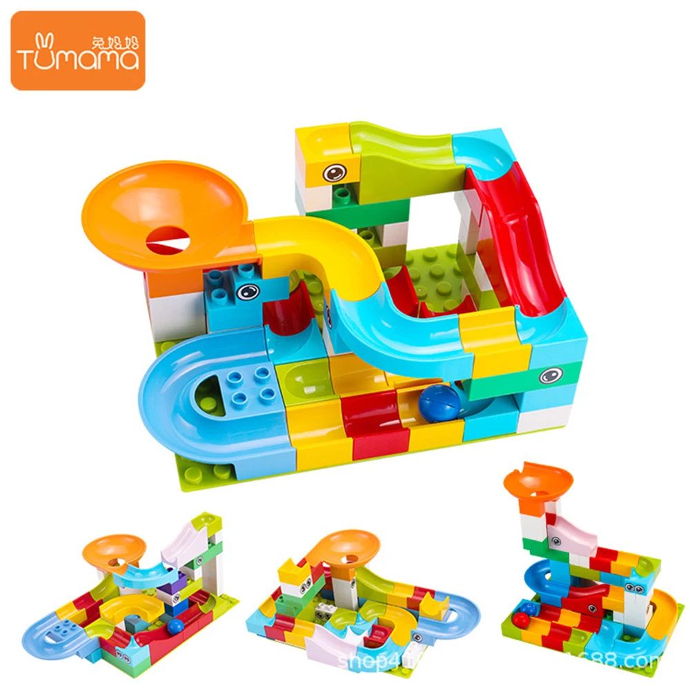 

Blocks 52 pcs variety slides creative DIY children educational plastic building changeable blocks Building Construction kid toys