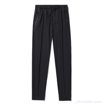 

Spring and summer casual pants men's loose new ice silk tide fat man plus fat XL sports pants trousers s-8xl