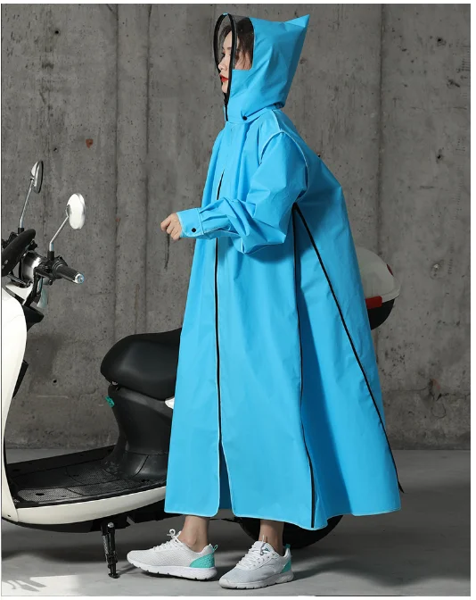 Jolmo Lander Unisex  EVA Rain coat Thickened Rain Poncho Hooded Cycling Bicycle Wear Rainwear (13)