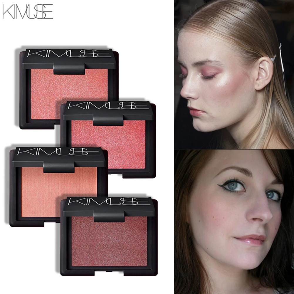 KIMUSE Mineral Blush Baking Powder Baked Blush Cheek Face Blusher Palette Rouge Bronzer Cheek Face Base Makeup