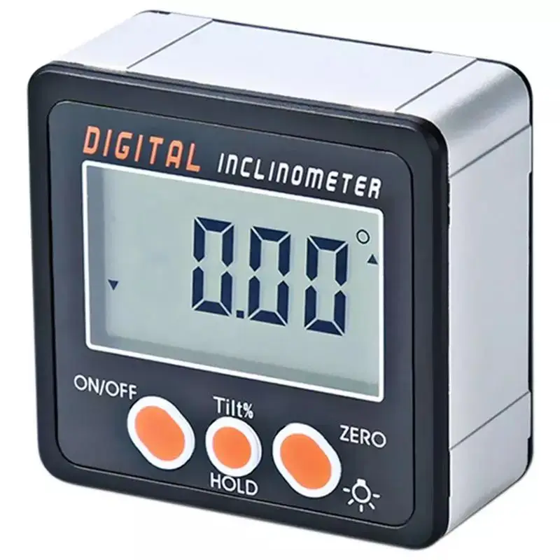 0-360° Digital Inclinometer LCD Digital Angle Gauge Protractor Gage Meter Magnets Base