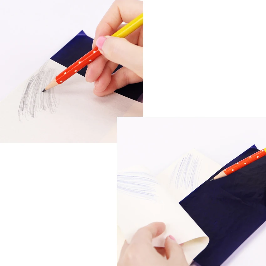 50PCS NEW Blue Double Sided Carbon Paper 48K Thin Type Stationery Paper Finance Office Supplies Stationery