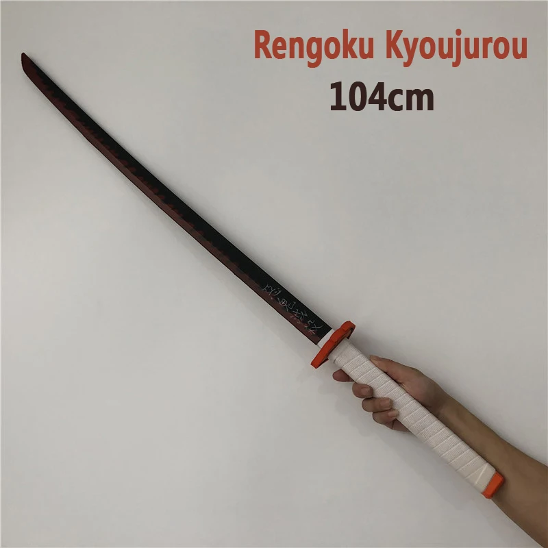 104 см меч киметасу no Yaiba оружие убийца демонов Rengoku Kyoujurou косплей 1:1 аниме ниндзя