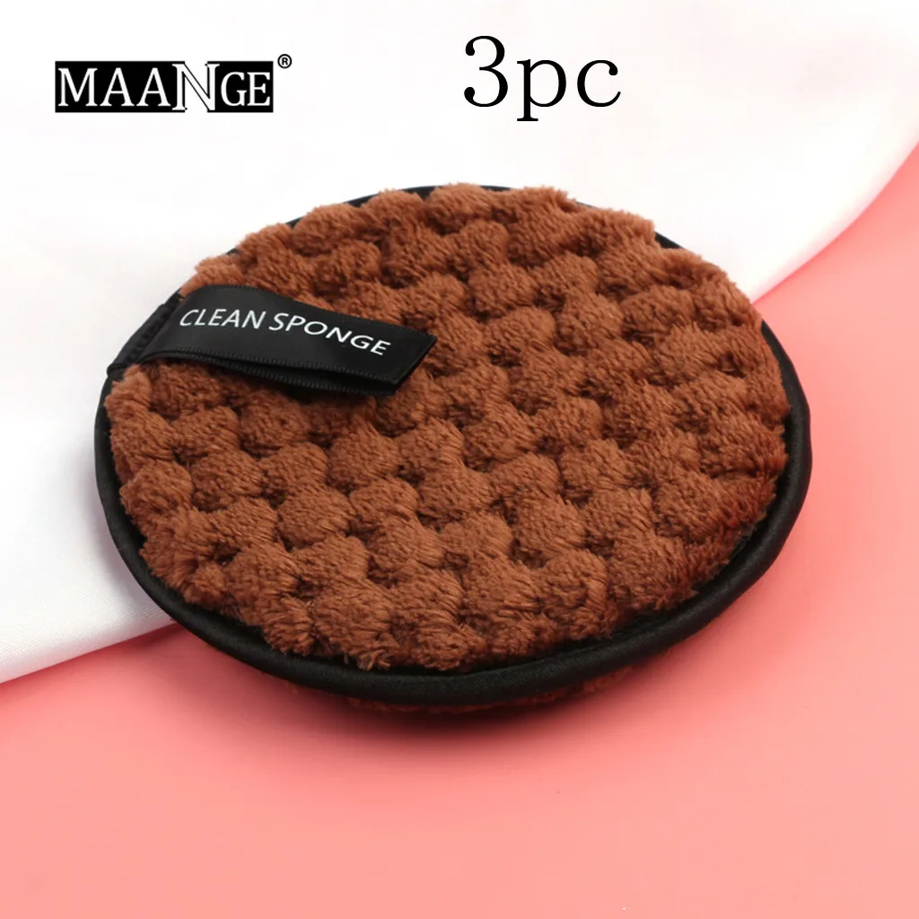Модный ленивый двухсторонний спонж для снятия макияжа из микрофибры, тканевый коврик для чистки лица, плюшевый спонж, модная новинка